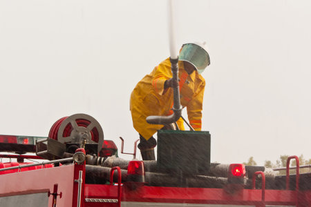 Fireman work hard and smart