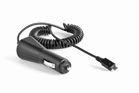 Mobile charger for use in carの写真素材