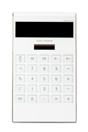 White calculator isolate の写真素材