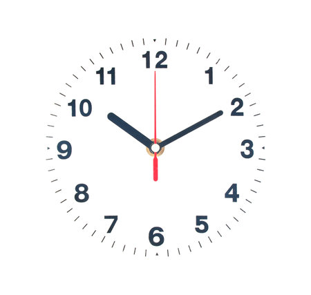 Clock isolate on white