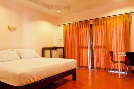 Bedroom on holidayの写真素材
