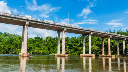 Bridge river on daylightの写真素材
