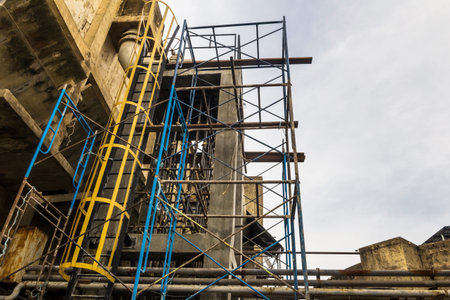 Repair and maintenance building industrial plantの写真素材