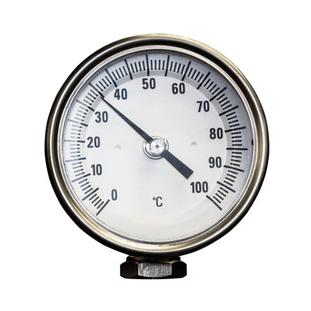 Temperature gage isolated on white background