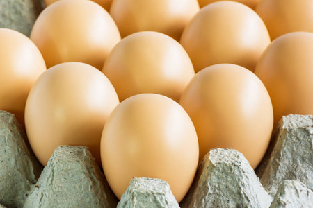 Egg raw food on soft busket