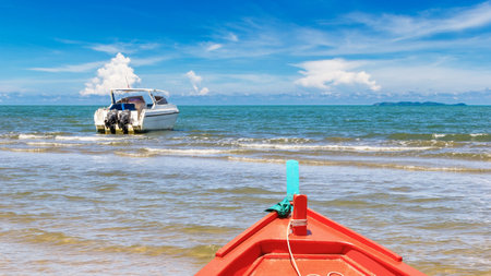 Select boat go to Island in Thailand Asiaの写真素材