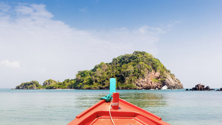 Boat travel at Island on summer in Thailand Asiaの写真素材