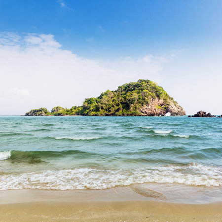 Beauty Island on daylight summer season