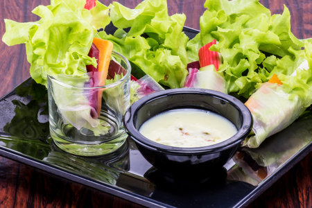 Salad roll clean food for healthy