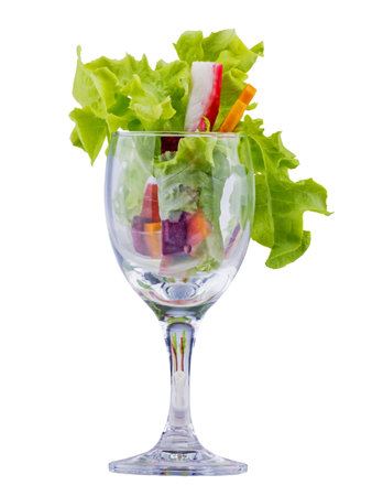 Salad roll clean food for healthyの写真素材