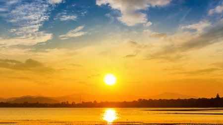 Sunset at beach Island in Thailand Asia