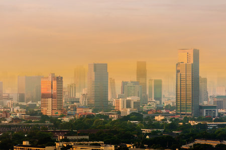 Bangkok city in Thailand Asia on twilight time