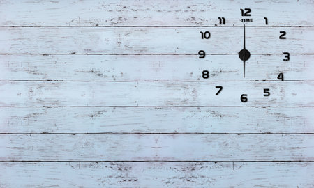 Clock on old wooden background vintage style