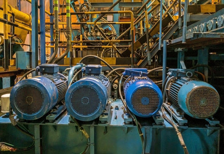 Power station in manufacturing plant steel industryの写真素材