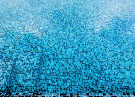 Swimming pool on dalight summer season in Thailand, Asia