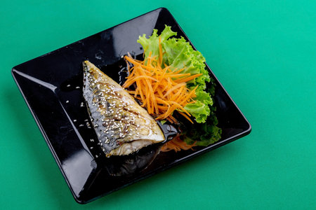 Grilled saba with soy sauce tasty Asia foodの写真素材