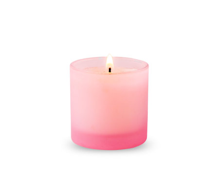Scented candles on white backgroundの写真素材