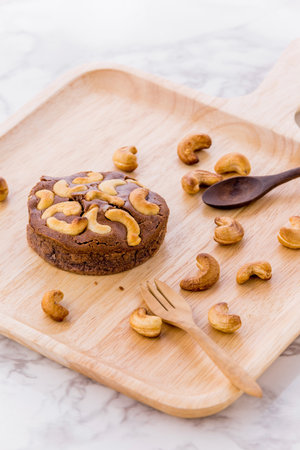 Cashew nut brownies favorite foodの写真素材