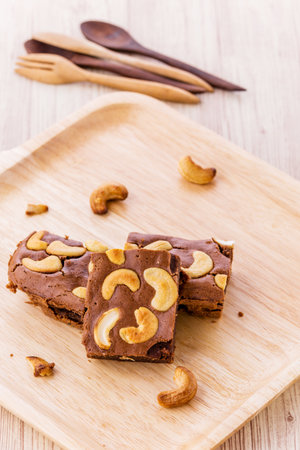Cashew nut brownies favorite foodの写真素材
