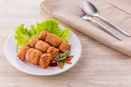 Fried fish fermented favorite street Thai foodの写真素材