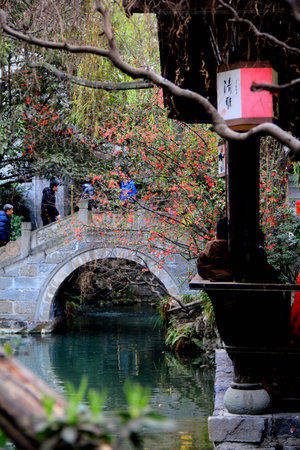 Scenery at Jinli, Chengduのeditorial素材