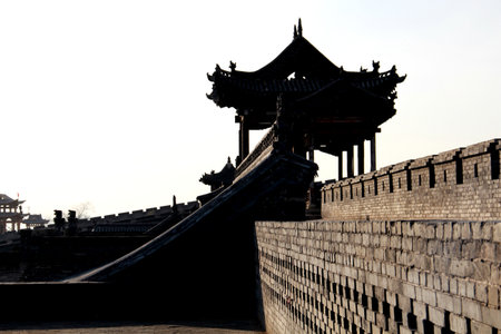 Ancient architeture of Wang Grand Courtyardのeditorial素材