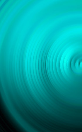 Abstract blue background of colorful spin radial motion blur centered aligned to the rightの写真素材
