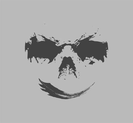 Smiling terrible face, vector illustration.のイラスト素材