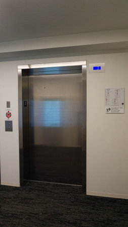 An elevator in the buildingの写真素材