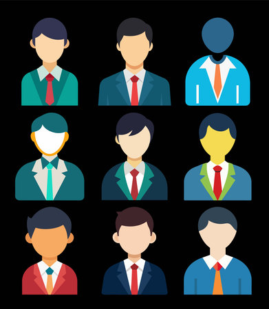 Business People Icon Vector Set.のイラスト素材