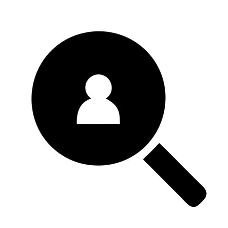 Search, Find, Magnifying Glass Vector Icon.のイラスト素材