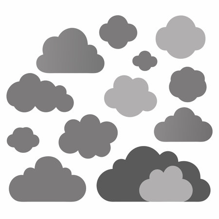 Creative Vector Cloud Designs clouds, vector clouds, cloud set, cloud icons, cloud shapes.のイラスト素材
