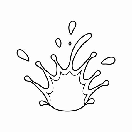 Sky Blue Water Splash Vector Illustration.のイラスト素材