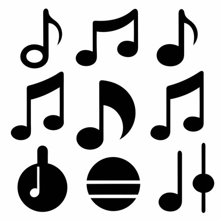 Musical Symbols and Notes Vector Design.のイラスト素材