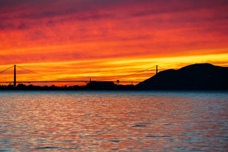 San Francisco Bay Sunset,  A Symphony of Colors