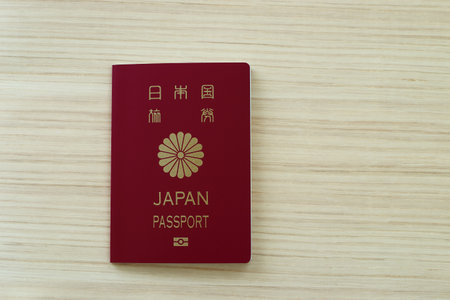 Japanese passport on the desk