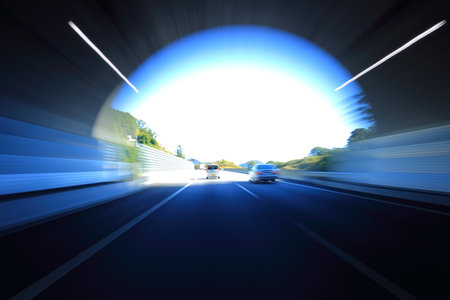 Highway tunnelの写真素材