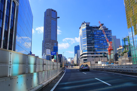 Shibuya Tokyo, Japan, November 04, 2019, Tokyo Expressway Metropolitan with Cityscapeのeditorial素材