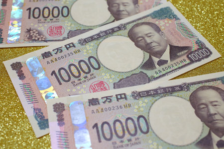 Japanese yen 10,000 yen billの写真素材