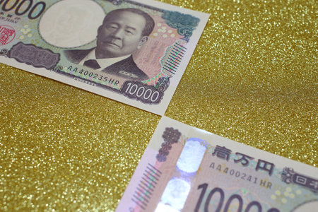 10,000 yen note Japanese banknoteの写真素材