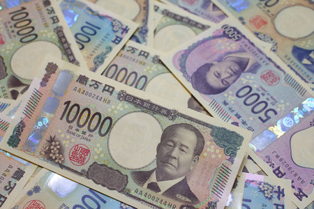 Japanese Yen Japanese Banknotesの写真素材