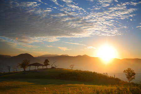 Morning of the Fellowship Mountainの写真素材