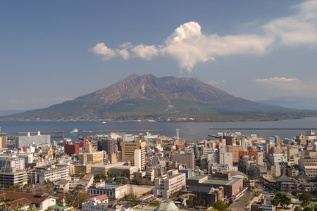 View of Sakurajimaのeditorial素材