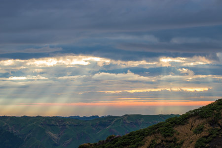 sunrise and glowの写真素材