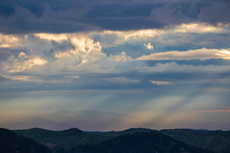 sunrise and glowの写真素材