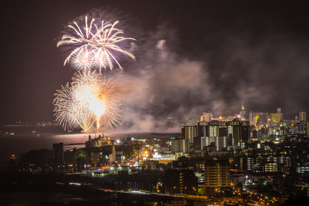 Fireworks in Beppu City, Oita Prefecture, Japan