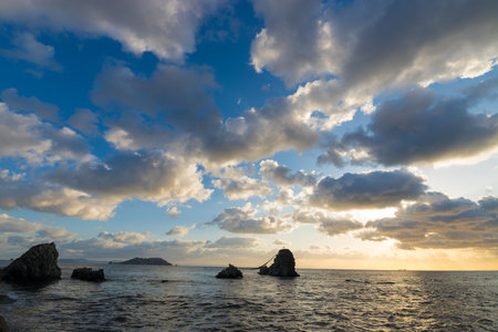 sea ââand rocks in the morningの写真素材