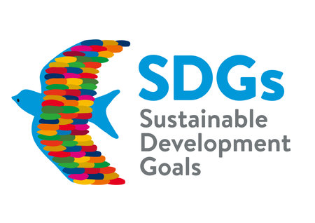 Logo representing the SDGs with hand-drawn illustrations. The colors of the birdâs feathers are made with the CMYK designated colors of the 17 SDG icons.のイラスト素材