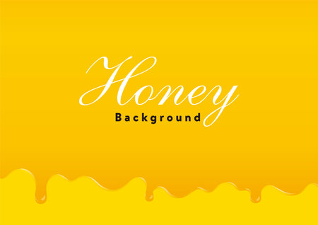 Illustration of delicious melted chocolate on yellow background.のイラスト素材