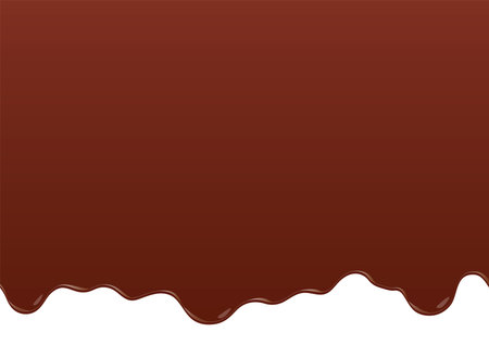 Illustration of delicious melted chocolate on white background.のイラスト素材